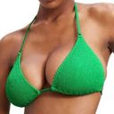 Good American  Sz 00/0 XXS/XS Always Fits Tiny Ties Bikini Top Summer Green NWT Photo 0