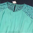 Entro Crochet Mini Dress with Cap Sleeves and Pockets Mint NWT Medium Fit Large Photo 8