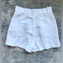 H&M  High Waisted Linen Blend White Shorts Photo 4