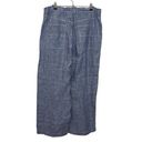 CP Shades  Jenn Blue Linen Pants Drawstring Cropped Lagenlook Women’s Size M Photo 5