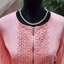 Ruby Rd . Women Pink Lace Floral Linen Long Sleeve Casual Full Zip Jacket Size 12 Photo 1