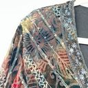 Coldwater Creek  Womens Y2K Boho Velvet Burnout Sequin Embroidered Artsy Blouse Photo 2