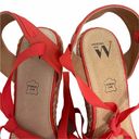 Anthropologie NWOT VANESSA WU Espadrille Wedge Coral Gold Gray Raffia Yarn Size 40/ US 10 Photo 6