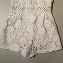 Lac Bleu New  White Lace Romper Photo 3