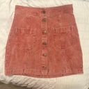 Roxy Front Button Corduroy Skirt Photo 1