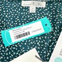 Nine Britton NWT Stitch Fix  Cavanna Faux Wrap Blouse Teal Green Size SP Photo 6