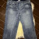 Lane Bryant  Wide Leg Pull On Drawstring Trouser Distressed High Rise jeans sz 28 Photo 1