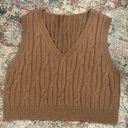 NWOT Cropped Sweater Vest Size L Photo 0