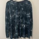 Vintage Havana  Navy Blue Tie Dye Thermal Long Sleeve Split Hem, Size M Photo 3