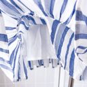 Lost + Wander Blue and White Striped Ruffle Mini Dress Photo 5