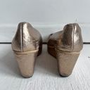 Anthropologie heels size 6 wedge platform Pilcro and the Letterpress gold metallic Photo 2