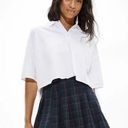 American Eagle AE Plaid Pleated Skirt BLUE SIZE 14 HIGHEST RISE NWT Photo 0