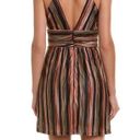 BCBGeneration  Multicolored Striped Spaghetti Strap Dress V Neck New Size 4 Photo 6