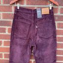 Levi's  Ribcage Bootcut Boot Cut Corduroy Jean Maroon/Wine Photo 10