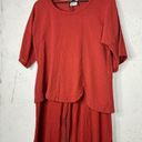 Oh My Gauze! Two Piece Top Pant Set Gauze Cotton Linen Like Set Terracotta S/M Size M Photo 1