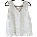 MIA  & Tess v neck swing tank Tencel Lyocell white button side size L Photo 0