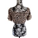 Iris  Tie Front Leopard Print Crop Top Coastal Beach Travel Vacation Everyday Photo 2