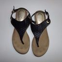 Anne Klein  Sport black thong sandals size 7 gladiator straps Photo 0