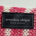 Wooden Ships  Beachcomber Top Cotton Pink White Pullover Open Knit XS Sweater Photo 4