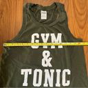 Victoria's Secret Pink Gym and Tonic Olive Green Tank Top Shirt Size Medium Photo 6