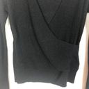 Bar III  Wool Blend Wrap Black Sweater XS Photo 4