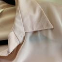 Oscar de la Renta  Light Pink Chiffon Button Up Blouse Size Large Photo 6