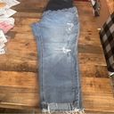 Old Navy  Full Panel Distressed Boyfriend Fit Cropped Maternity Jeans Photo 1