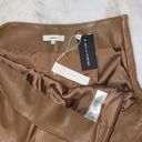 Vince  Brown Leather High Waist Shorts Photo 7