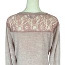 Brooks bobbie  women's large 3/4 sleeve v-neck dusty rose soft top with lace Photo 6