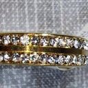 infinity Gold Color Stainless Steele Ring Size 20 Euro Clear Rhinestone  Band Photo 0