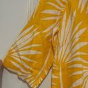 Boden USA Boden Evangeline Linen Tunic Dress Palm Yellow White Size 10P Beach Photo 7