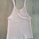 ZARA  Sleeveless Tank Top White Red Stripes Size Large Photo 1