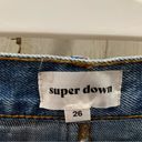 superdown NWT  Denim Mini Skirt Raw Hem Distressed Photo 2