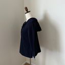 Nic & Zoe  Hoodie Women Medium Blue Lace Up Sweatshirt Cotton Blend Pullover EUC‎ Photo 2