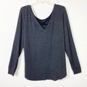 CAbi  Charcoal Grey ATC Crossback Sweatshirt Long Sleeve Sporty TShirt Size L Photo 1