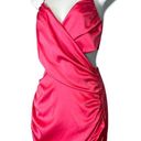 superdown Revolve Barbie Pink Satin Wrap Mini Dress XXS Coquette More to Come Denise NEW Photo 4