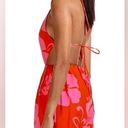 STAUD NWOT  Printed Halter Neck Georgia Rent The Runway Romper Pink Red Size 10 Photo 1