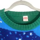 Holiday Time  Green Multicolor Christmas Santa Ugly Knit Sweater Women Sz XXL Photo 6