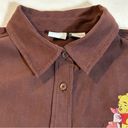 Disney Vintage  Winnie the Pooh Piglet Bee Real Button Down Shirt Maroon Size Med Photo 11