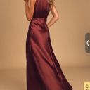 Lulus Wine Satin Formal Dress Photo 1