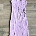 Reverse  purple ribbed dress Photo 0