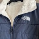 The North Face  Women’s Navy Blue & White Reversible Puffer Coat Small Photo 2