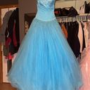 Strapless Blue Ball Gown/Prom Dress Size 2 Photo 0