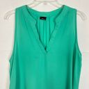 Adrienne  Sleeveless Career Wear Green Top Size M Photo 2