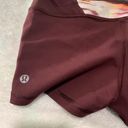 Lululemon  Boogie short size 6 reversible roll down wind berry burgundy shorties Photo 7