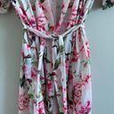 Show Me Your Mumu Pink Floral  Short Sleeve Robe. Photo 3