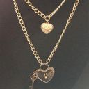 Juicy Couture New  2 tiered Heart Lock & Key Neckla Photo 0