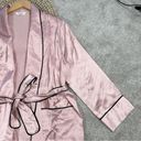 Mulberry THXSILK Women’s 19 Momme Mini Robe 100%  Silk Lotus Pink Size M Photo 5