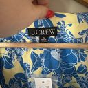 J.Crew  Button-Front Puff-Sleeve Mini Dress in Blue Floral Twill Size 16 NEW Photo 2