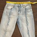 Dear John  High Rise Light Wash Flare Frayed Front Seam Jeans Size 25 Photo 3